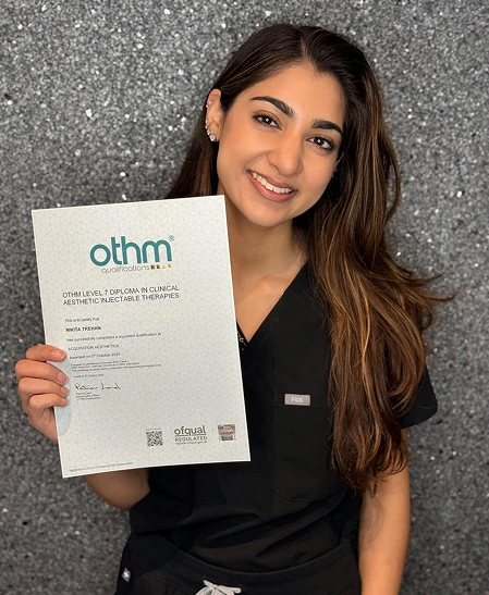 Lip filler at The Aesthetics Suite is delivered by Nikita Trehan, Level 7 Master’s Aesthetics Practitioner.